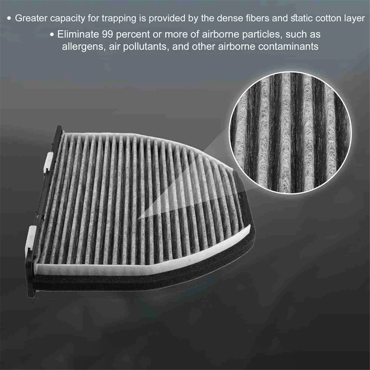 

T47C_2Pcs Car Cabin Air Filter Cooling System for Mercedes-Benz