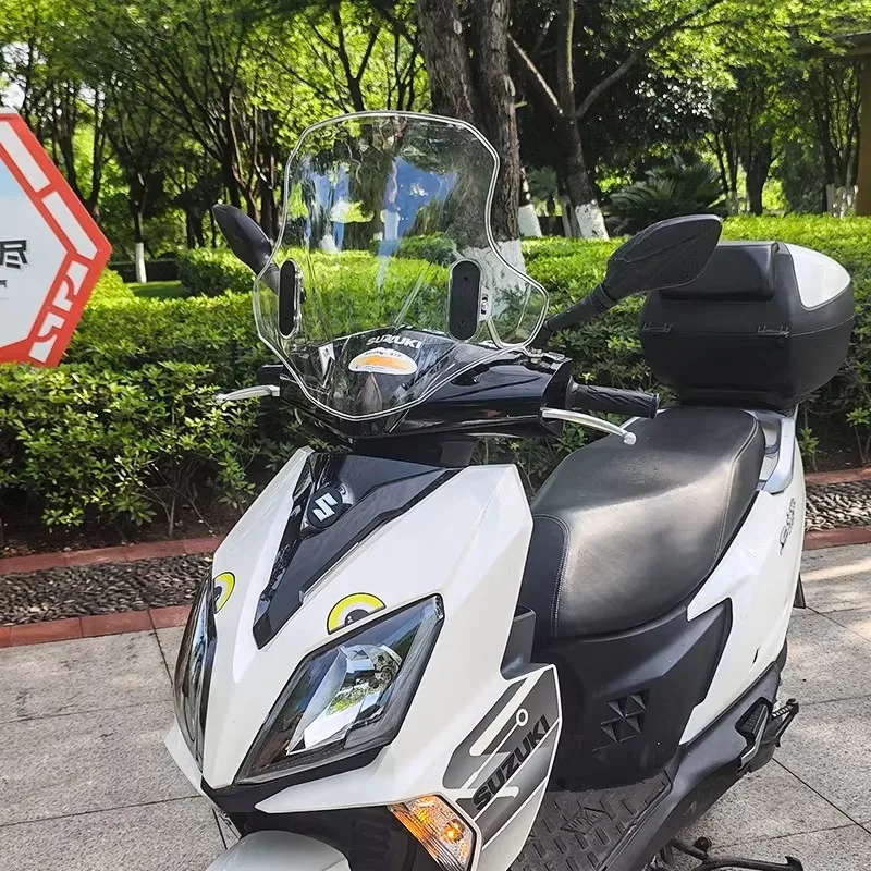 Haojue AFR125 Dedicated Thickened PC Windshield, Modified Heightened Front Wind Guard, Easy Installation