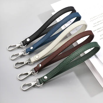 Zachte Lederen Korte Polsband All-Match Clutch Tas Riem Diy Vervanging Vrouwen Portemonnee Riem Effen Kleur Handtas Handvat Riem Nieuw