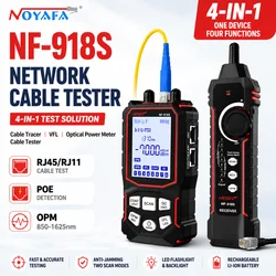 NOYAFA NF-918S Network Cable Tester with Cable Tracer VFL Optical Power Meter POE Tester RJ45 Ethernet Cable Diagnostic Tool