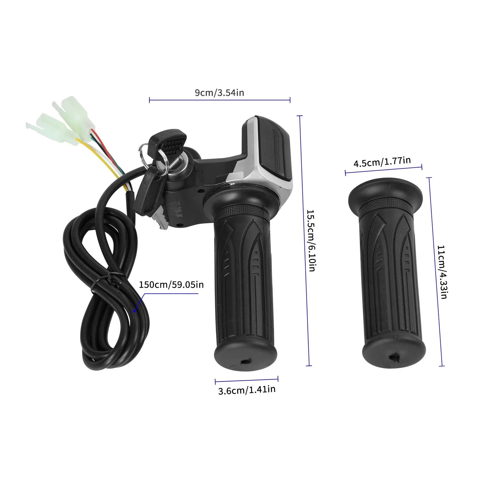 For Various Weather Conditions 36V Electric Scooter Throttle Integrated Control Handle Ergonomic Throttle Grip For Comfort