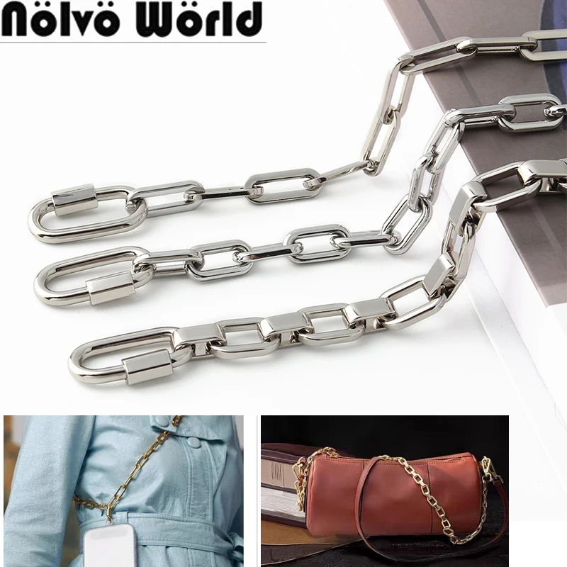 

Silver 46cm/120cm Long Square Crossbody Phone Lanyard Strap Chain For Bags Belt Camera Anti-lost Hanging Cord Chains Accessories