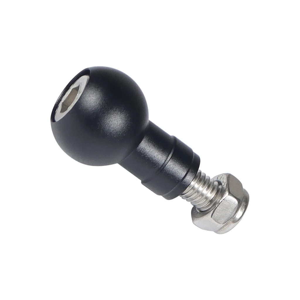 Aluminiumlegierung 17 mm Kugelkopfadapter auf 1/4 M6 Schraubenlochhalterung für Stativ Selfie Fahrradgriff Griff Ständer Telefonhalterung – Detail 10