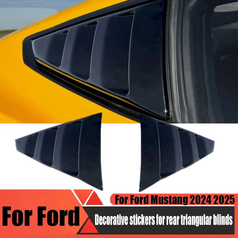 

Задние треугольные жалюзи для Ford Mustang 2024 2025, декоративные наклейки, автомобильные аксессуары для внешнего декора
