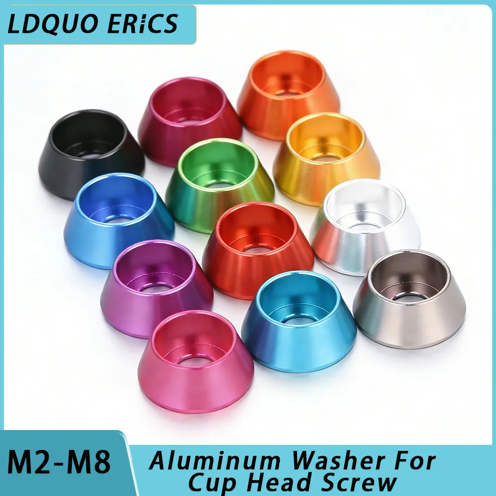 

5-20pcs M2 M2.5 M3 M4 M5 M6 M8 Colourful Aluminum Cup Head Washer for Button Head DIN912 Screw