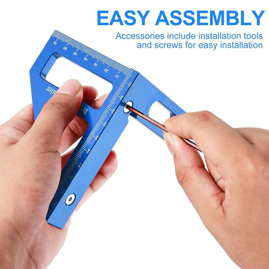 Woodworking Angle Ruler Clear Scale For Convenient Reading With High Hardness Can Be Used For Long red