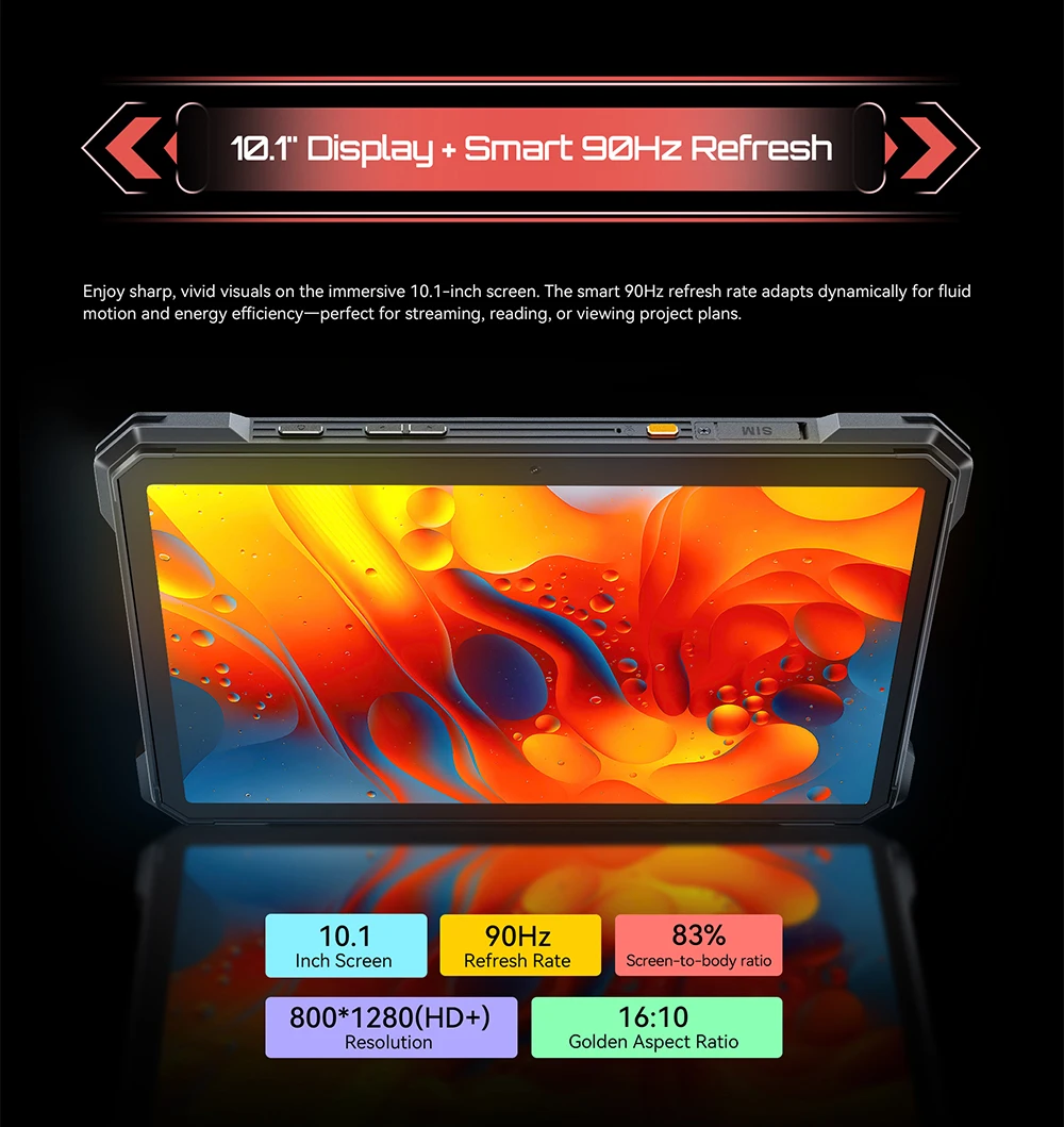 [Shipping from Poland] Cubot Tab Kingkong S 10.1'' 90Hz Android 15 Tablet 15300Mah 16Gb(6+10) 256Gb Camping Light 48Mp Pad
