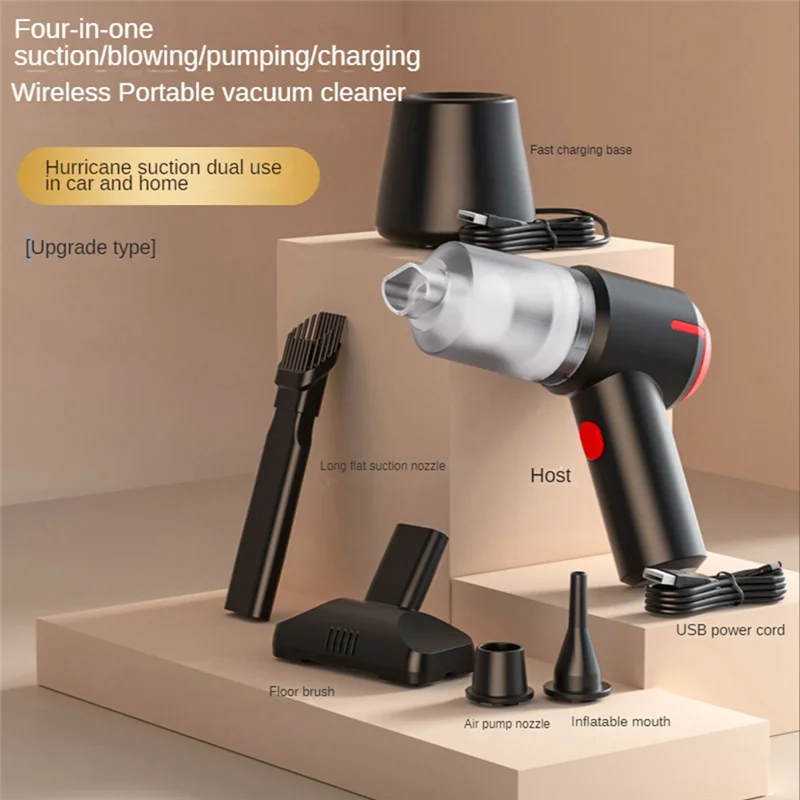 N02R-4 In 1 Wireless Charging Compressed Air Handheld High-Power Car Vacuum Cleaner For Home-A