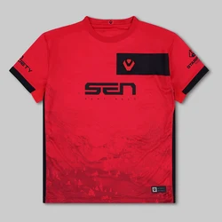 Valorant Sentinels Esports Gaming Uniform Training Short Sleeve T-Shirt Boys O Neck Sweatshirt Running Tops TENZ Tournament Tees