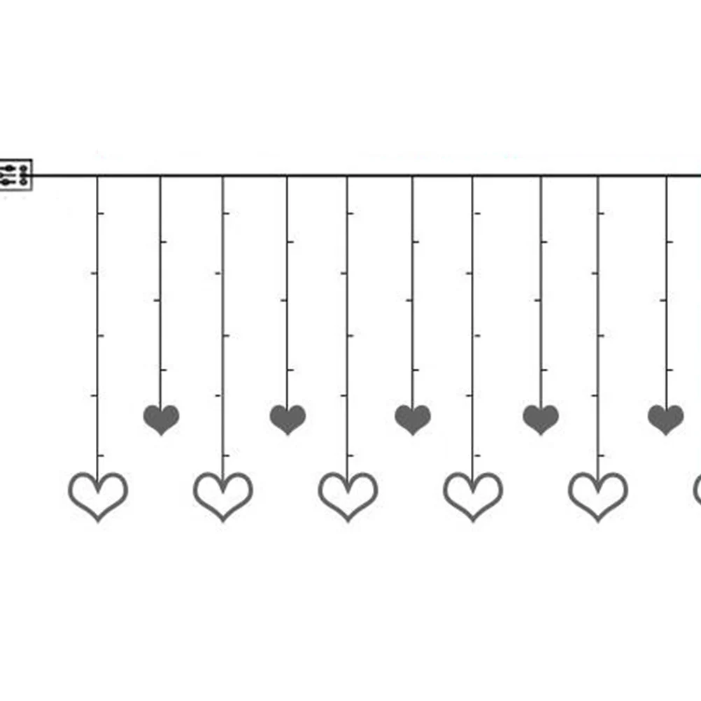 

LED String Light Curtain Light String Love Heart Waterproof Wedding Party Bedroom Outdoor Indoor Fairy Light Wall Decorat