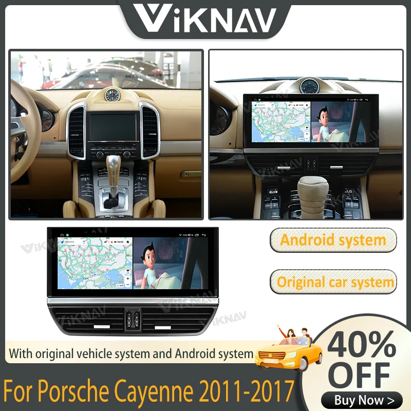 

Viknav Car Radio For Porsche Cayenne (2011-2017) 12.3inch Auto Stereo wireless Carplay GPS Navigation Multimedia Video player