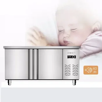 Commercial Dual Temperature Workbench Refrigerator Freezer 1800x600x800mm Direct Cooling 110V 220V with Backsplash - Image 6