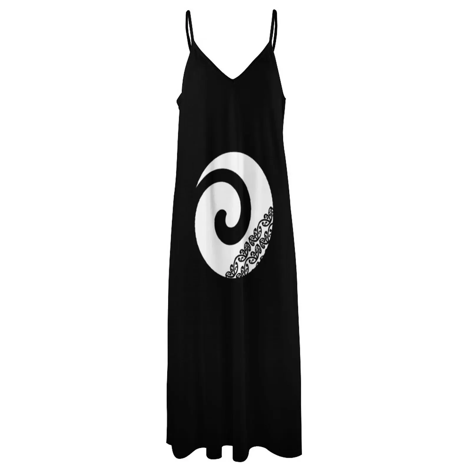 Maori Koru Neuanfänge Symbol weiß ärmellose Kleid Kleider Gala Sommer Rock Frauen Sommerkleid ung 2024 Kleid