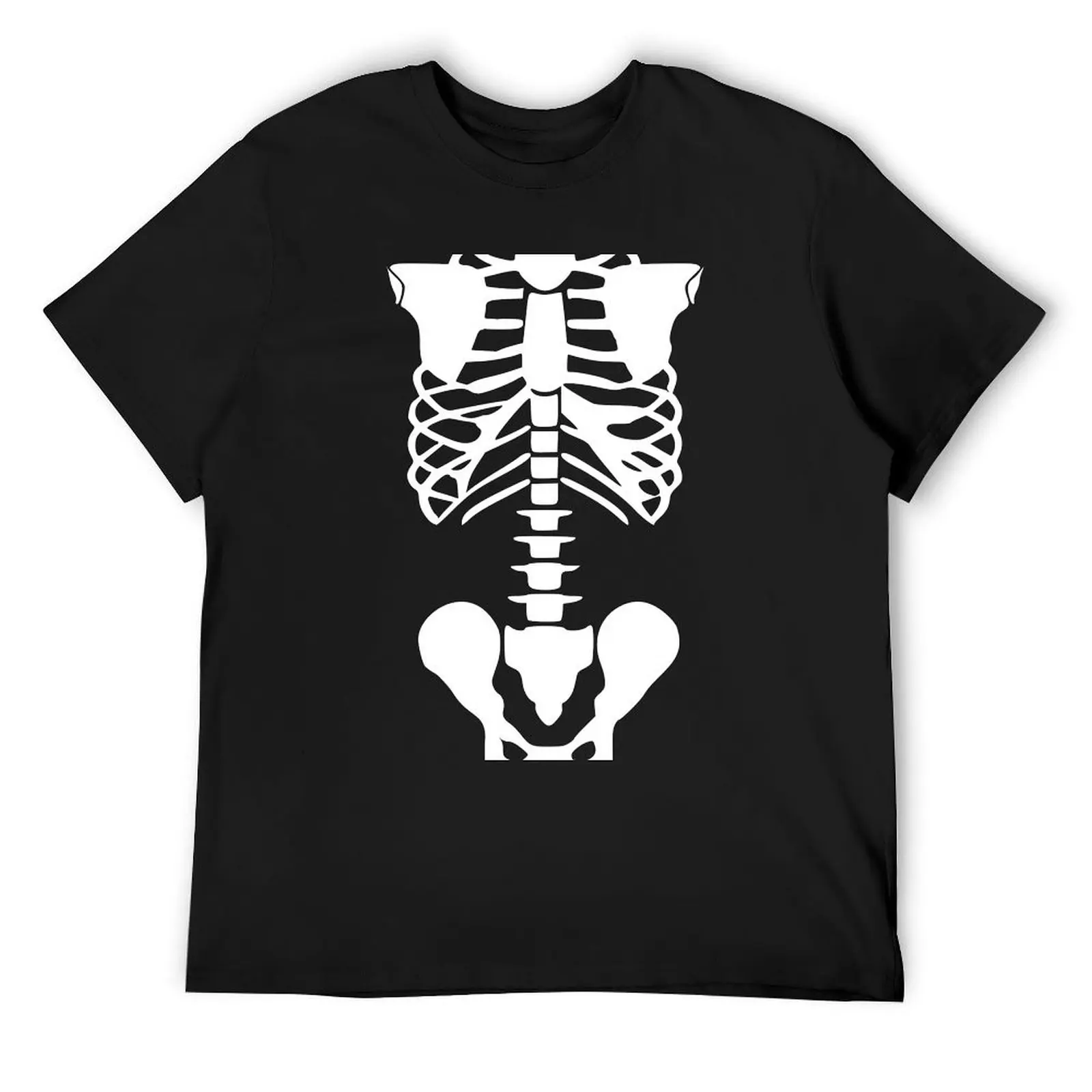 Skeleton Torso White T-Shirt oversized cute tops street wear mens fashion