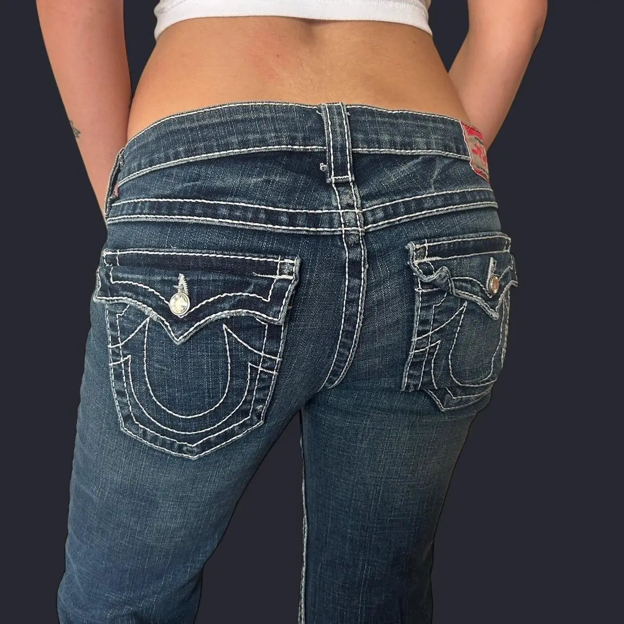 

Vintage Dark Blue Buddha Embroidered Jeans Straight Wide Leg Jeans Casual High Street Harajuku Y2k Denim Pants Women Clothing