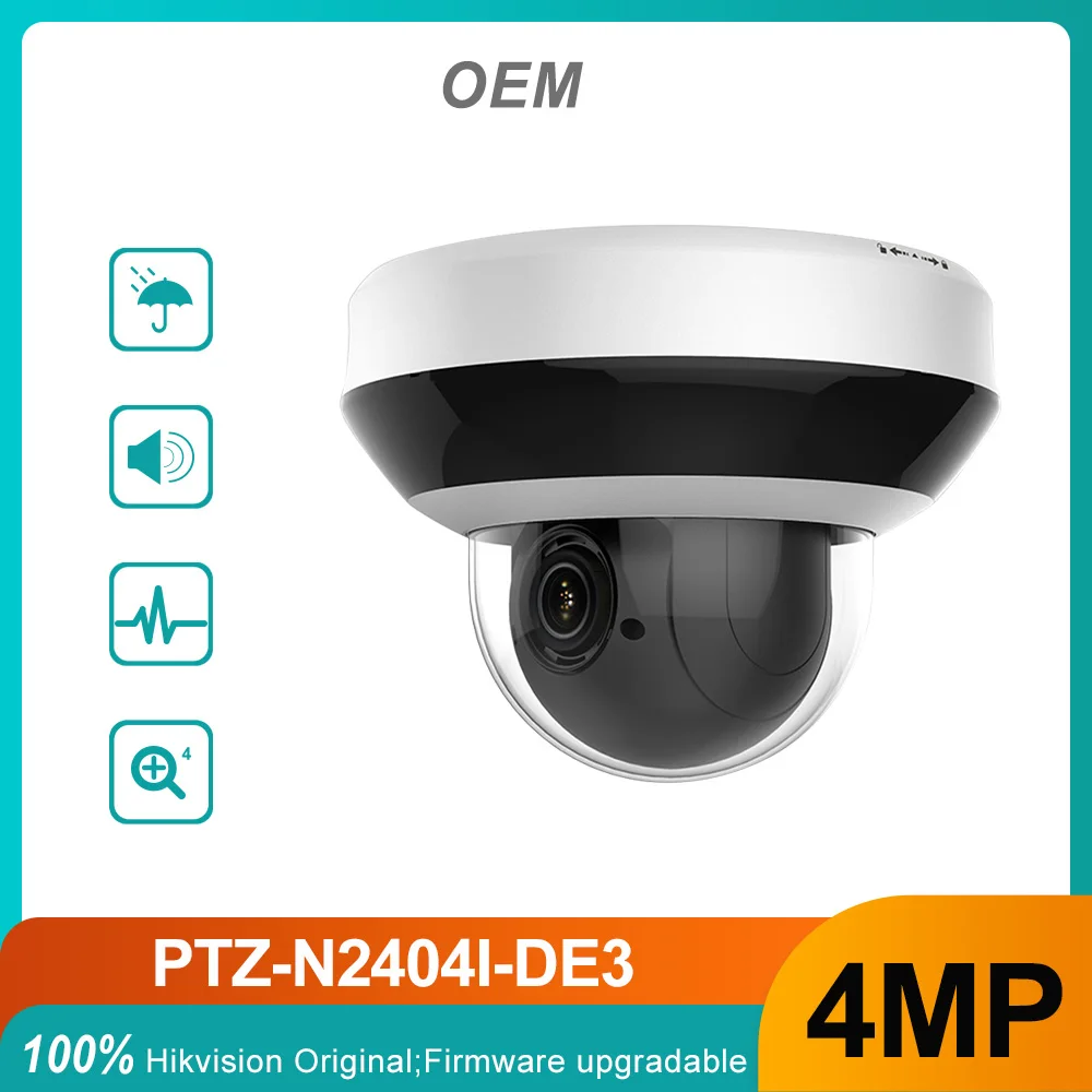 

OEM 4MP PTZ POE IP Security Camera Outdoor 4X Zoom CCTV Video Surveillance Dome Cam With Audio SD Card Slot H.265