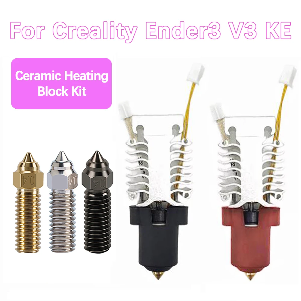 

300°C Updated For Creality Ender 3 V3 KE Hotend Ceramic Heating Head Kit with Heat Sink K1 Print Head For Creality K1/K1 MAX