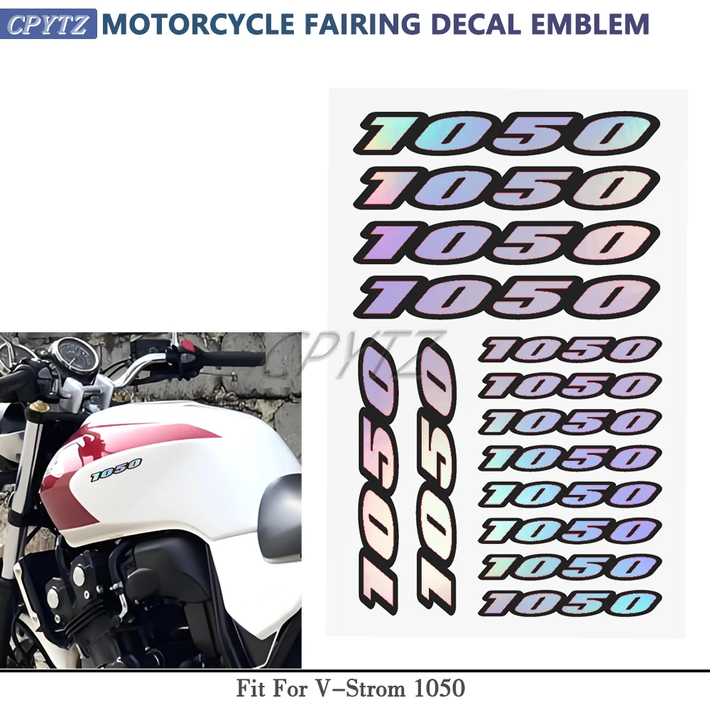 

Fit for Seed triple 1050 V-Strom 1050 Motorcycle Fairing Helmet Body Engin Tank Pad Decoration Decals Numbers Stickers Universal