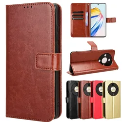 Leather Flip Case For Honor Magic 8 7 6 Lite Magic 5 Pro X9d X9c Smart X9b X9a Protective Cover Wallet Card Slot Kickstand Funda