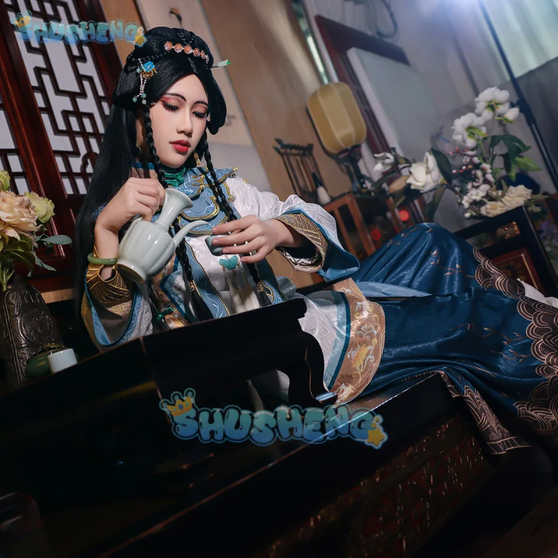 

Shusheng Identity V антикварный костюм Ци Шии для косплея, униформа на Хэллоуин, карнавал, вечеринку, наряд для ролевых игр, полный комплект для женщин