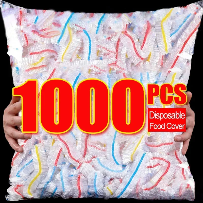 100/1000pcs Colorful Saran Wrap Disposable Food Cover Food Grade Fruit Fresh-keeping Plastic Bag Kitchen Accessories Plastic bag