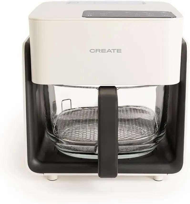 CREATE/AIR FRYER STUDIO CRYSTAL/Freidora sin aceite 4.2 L con vaporizador de agua blanco roto/Capacidad 5-6 porciones, 6