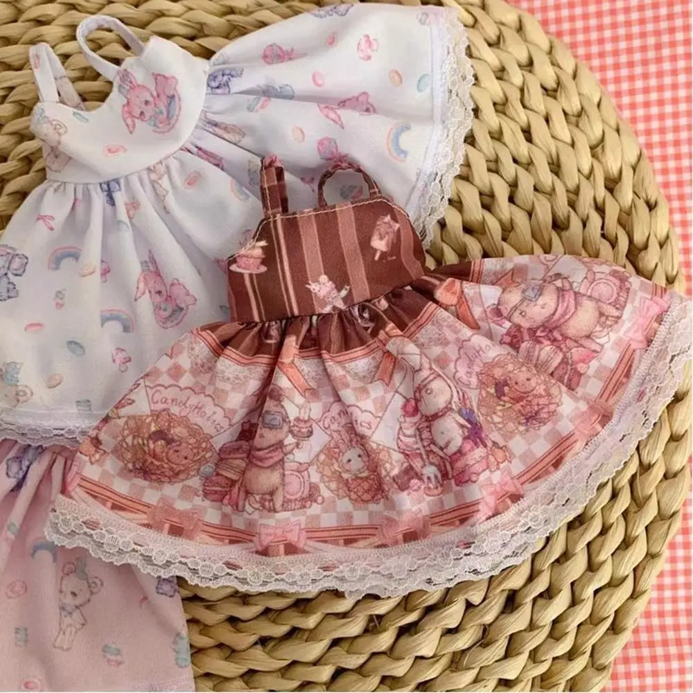 Vêtements élégants pour poupée faite à la main, Mini robes en dentelle, accessoires de bricolage décontractés, robe à imprimé Floral pour poupées 1/6 BJD 30cm