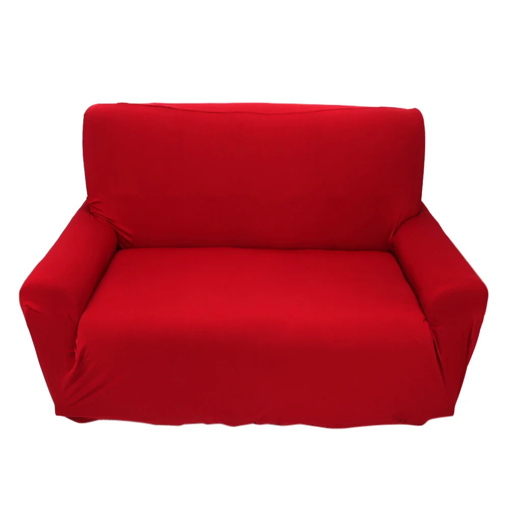 

1Pc 2 Seater Polyester Loveseat Sofa Couch Stretch Protect Cover Elastic Slipcover Home Burgundy 145cm-185cm