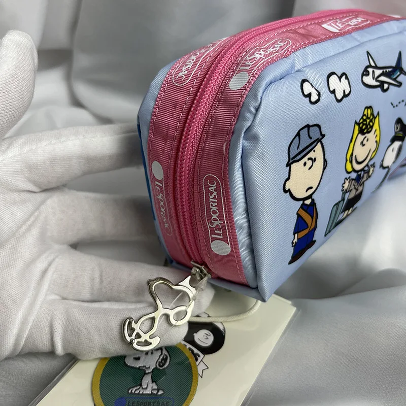 Snoopy borse cosmetiche portatili borse per il trucco alla moda per la conservazione dei cartoni animati per le donne borsa per il trucco