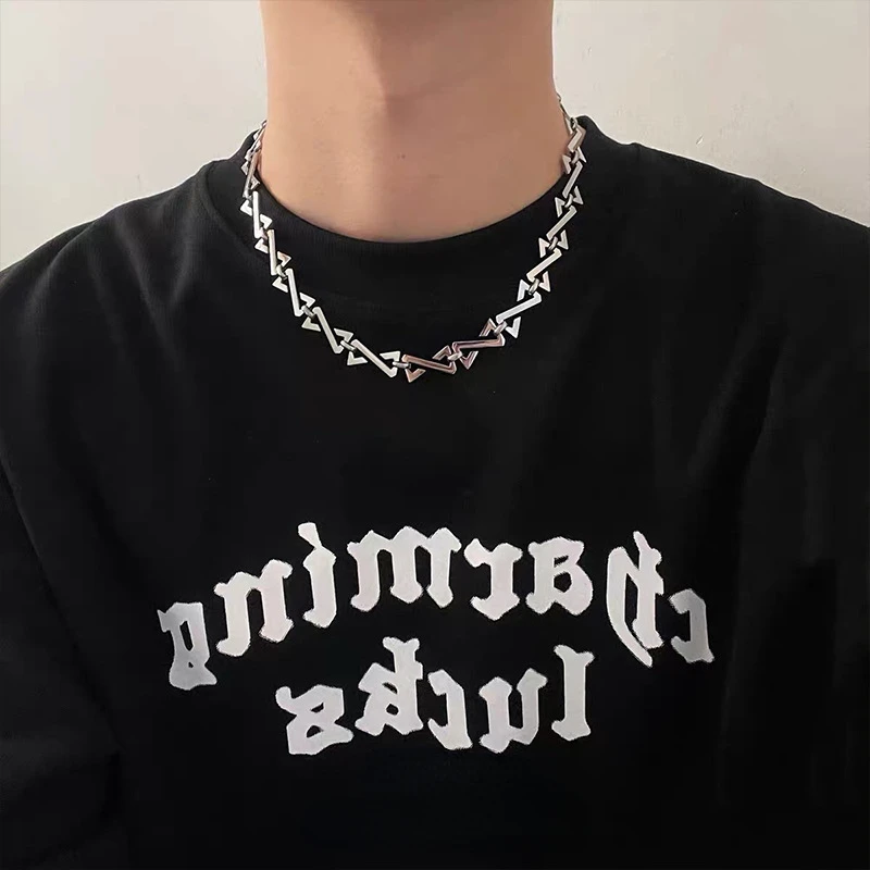 Collar de diseño de High Street para hombres, pulsera de tendencia personalizada, accesorios de vacaciones, Cosplay de letras nicho Z, Hip-hop