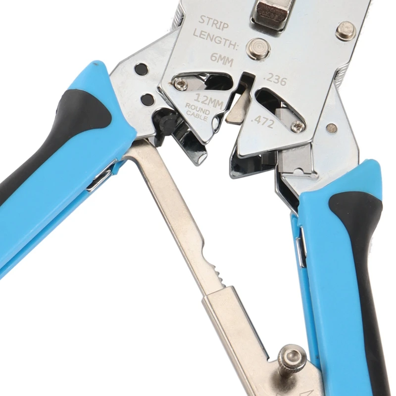 Herramienta de prensado de enchufe Modular STP, alicates RJ45 con Llave de trinquete, 8 pulgadas, 4P, 6P, 8P, MT-8106R