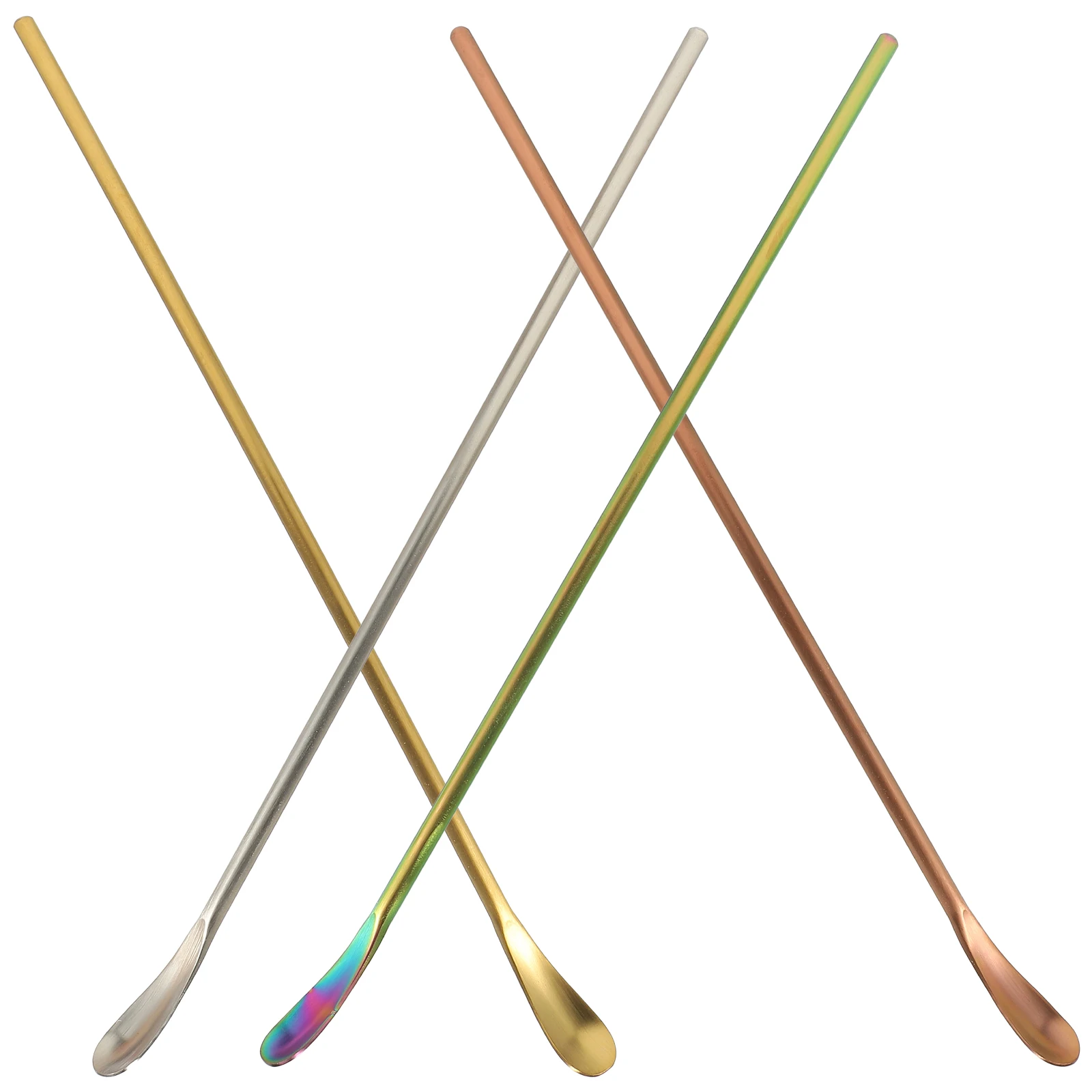 

4pcs Stainless Steel Long Handle Drink Stirrers Reusable Mixing Rods For Coffee Tea Whiskey Hot Chocolate Bar Tools