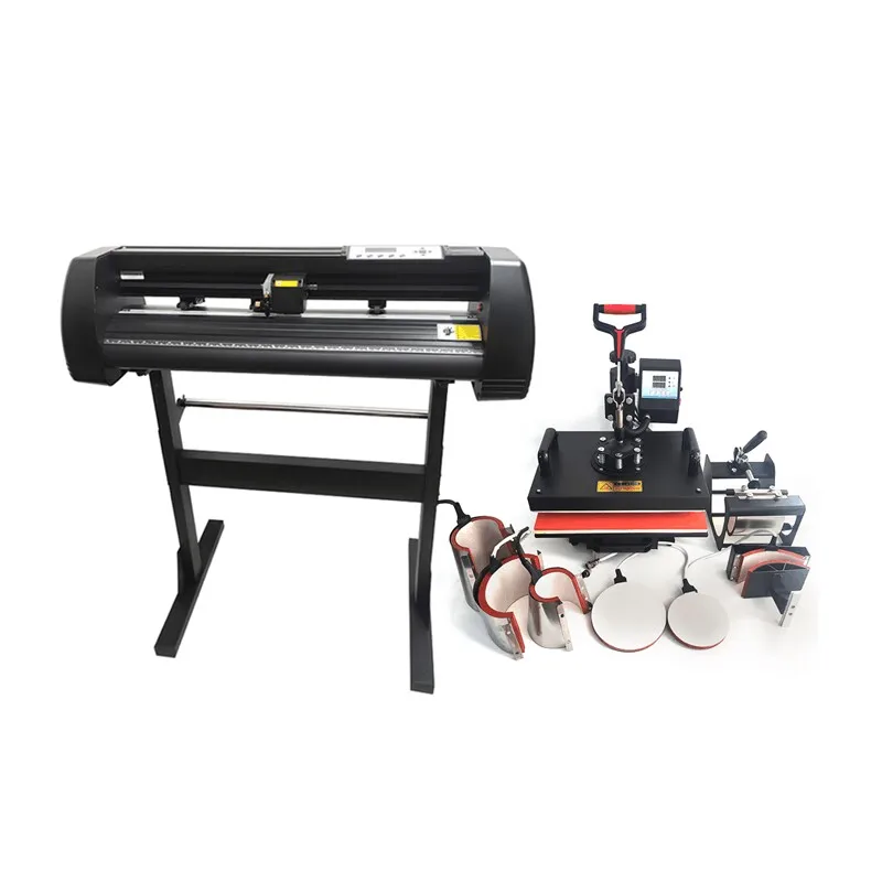 آلة قطع الراسمة الفينيل 720 مم 25 بوصة وآلة طباعة التي شيرت 8 في 1 آلة الضغط الحراري #3