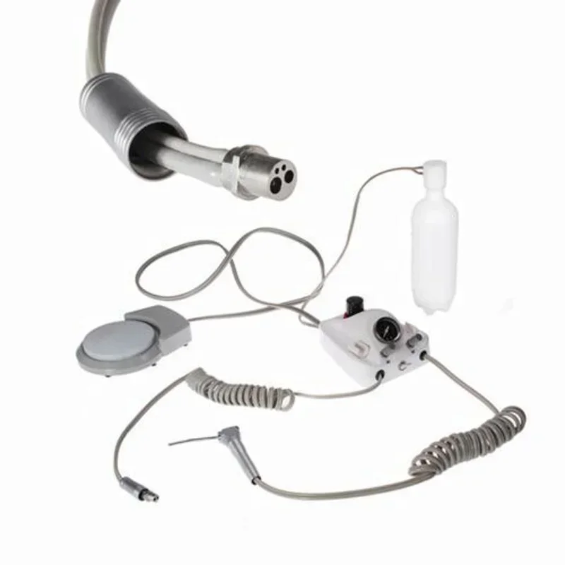 High Quality Dentel Motor Instrument 2 /4 Holes Dental Portable Turbine Unit Work With Air Compressor and 3 Way Syringe