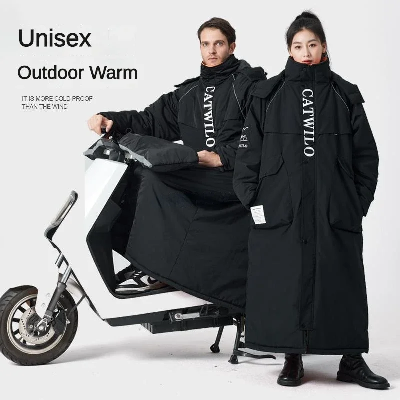 

Electric Vehicle Windshield Quilt Winter Plush Thickened Motorcycle Warm Windproof Outdoor Fishing and Riding Coldproof Clothing