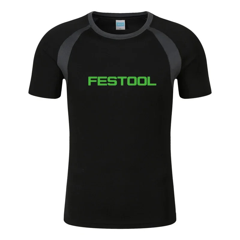 Festool Tools Printed Fashion Men's Tee Shirt Summer T-shirt Cotton Mens Raglan Short Sleeve O Neck Streetwear T Shirt Tops