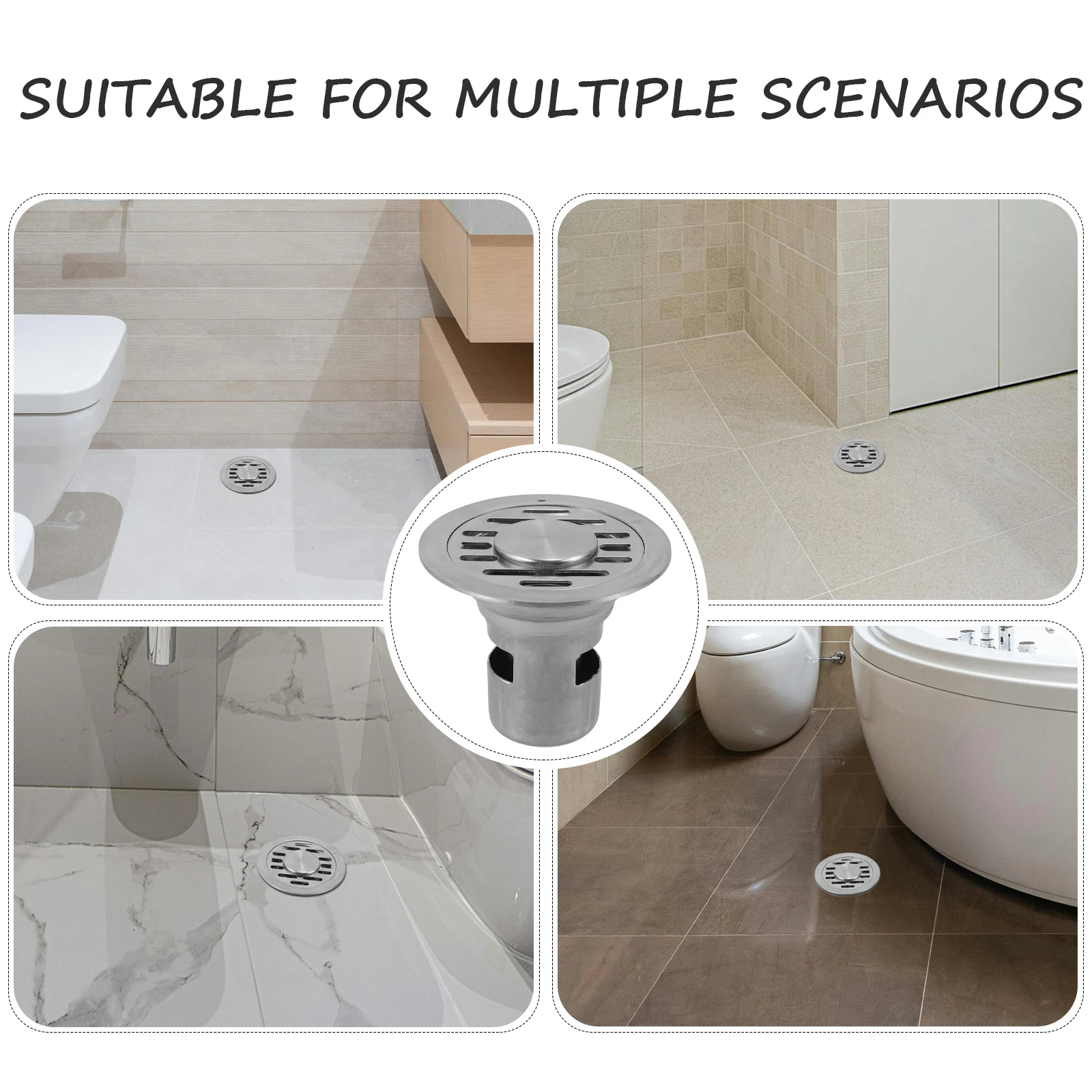 

Stainless Steel Drain Mesh Filter Dual Purpose Net 50mm Pipe Anti Metal Drain Filter Net Clogging Shower Strainer Home Use