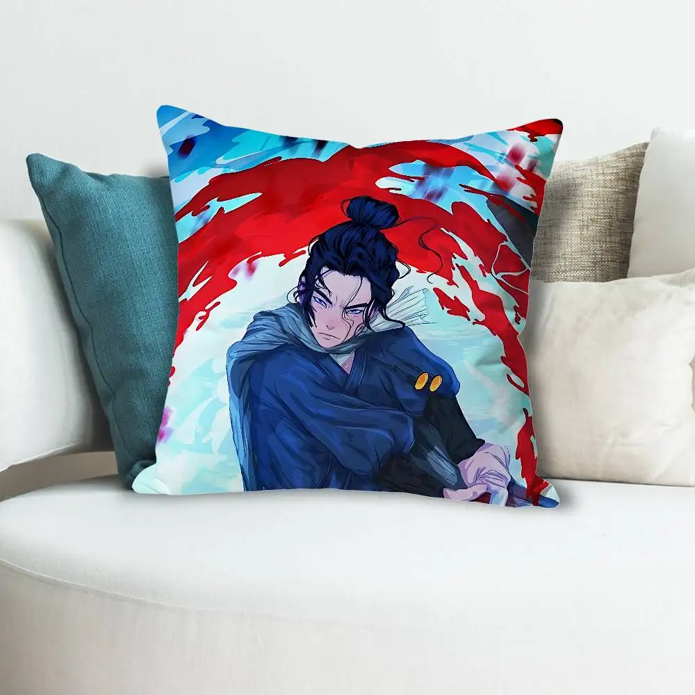 Mizu B-Blue Eye S-Samurai Print Pillow Case Aesthetic Bedroom Decor 30x30 40x40 45x45 50x50 60x60 65x65cm