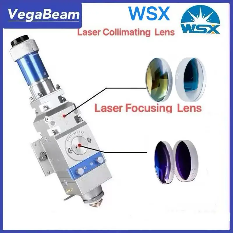 عدسة ميزاء التركيز بالليزر D28 & 30 F100/155/125 عدسة محدبة مقعرة 2 قطعة لأدوات Precitec & Raytools & WSX كوليماتور وتركيز لين استبدال #4