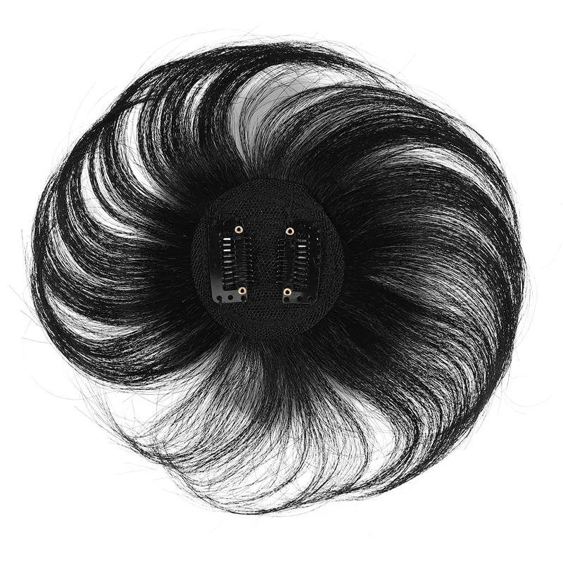 

Human Hair Topper Wig With Bangs Increase The Amount Of Hair On The Top Of The Head To Cover The White Hair Hairpiece-A54Q