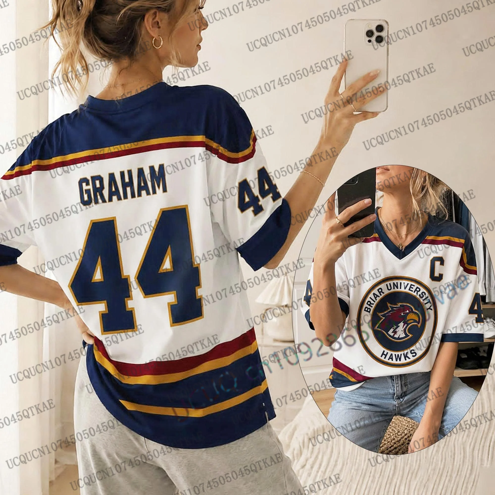 Camisetas de Hóquei Masculinas e Femininas 2026 Off Campus Briar University Jersey Graham 44 22 Di Laurentis 66 Tucker46