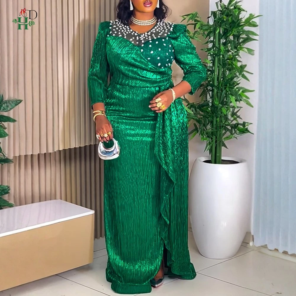 H & D 2025 عيد الميلاد موضة فساتين الحفلات الأفريقية للنساء دبي أنقرة الزفاف ثوب مسائي حجم كبير فستان ماكسي تركيا أنيق #1