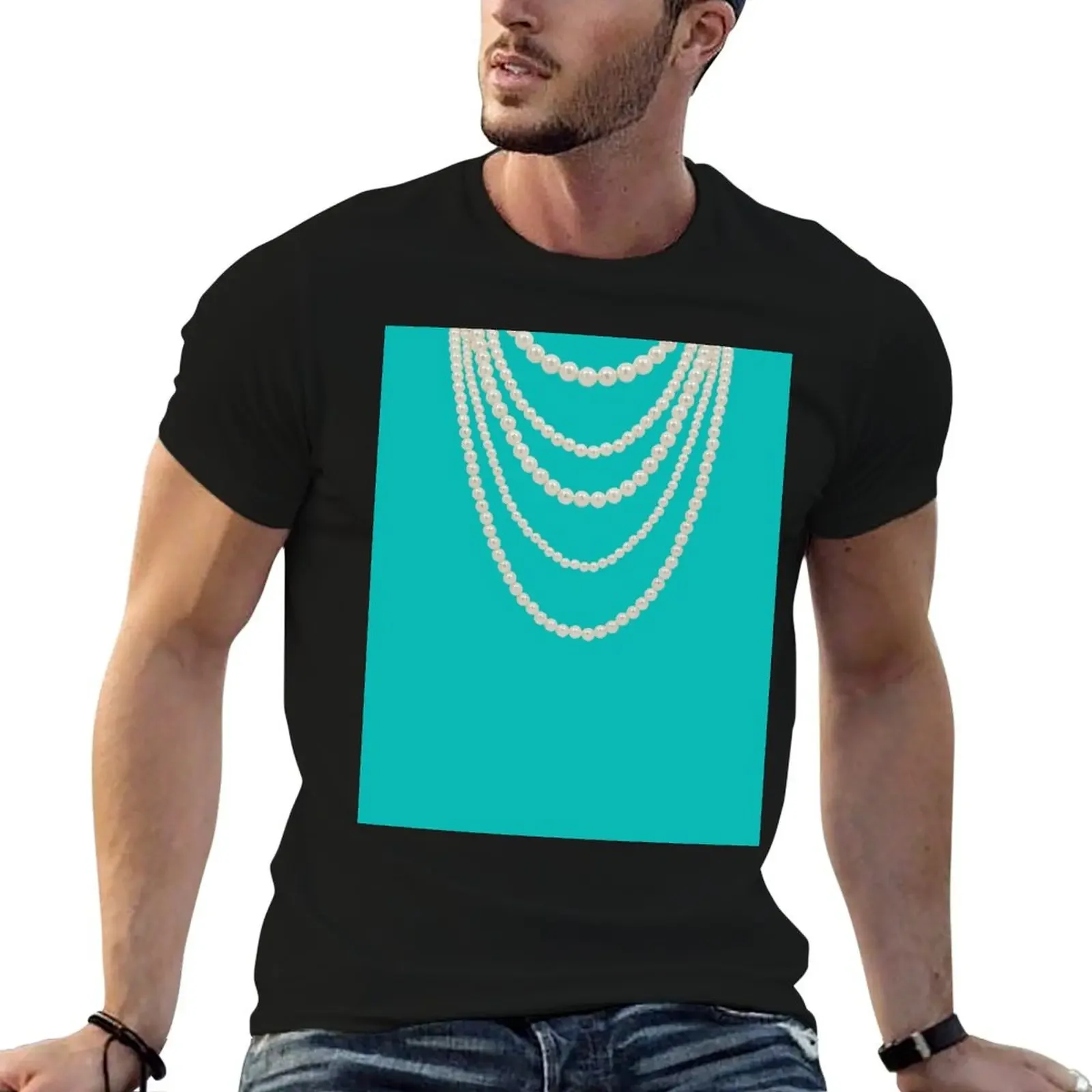 

Strands of pearls T-Shirt anime stuff man t shirt plus size tops rapper graphic tees black t shirts for men