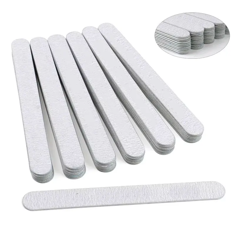 10Pcs Nail Files 180/240 Grit Washable Wooden Files For Manicure Straight Strong Sandpaper Salon Acrylic Nail Supplies