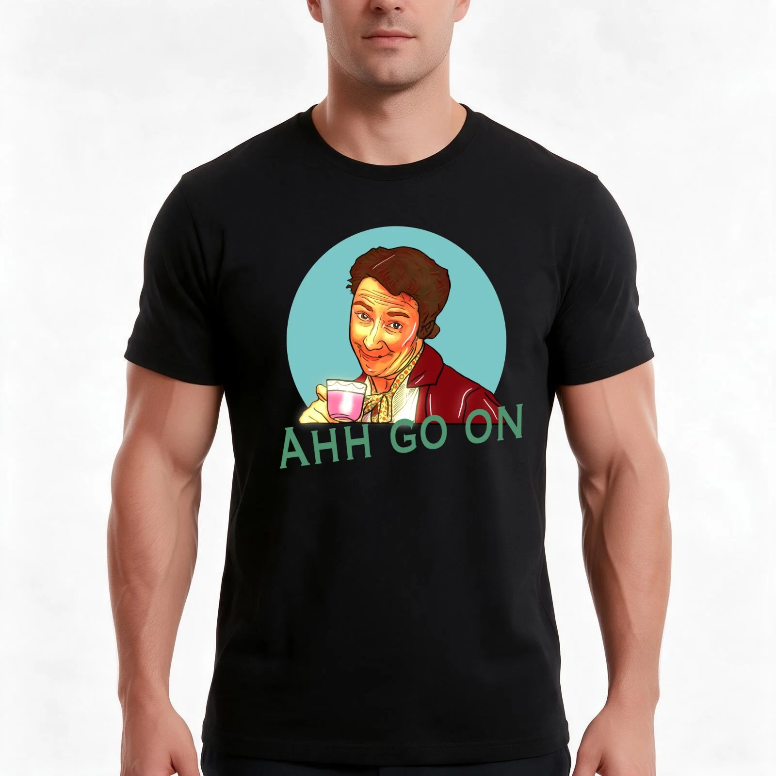 Mrs Doyle go on T-Shirt, Summer Casual Cotton Tee, Oversized Streetwear Tops, Vintage Graphic Print, Loose Fit Short Sleeve