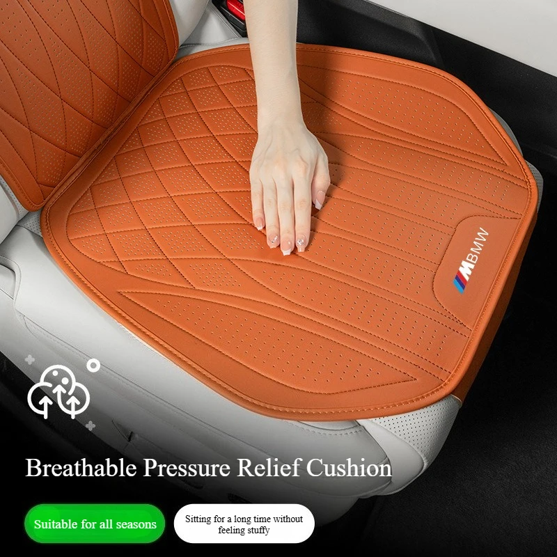 

Universal All-Season Breathable Car Seat Cushion for BMW M2 M6 M3 M5 M8 M4 X5 X6 Skin Friendly Embroidered Punching Design