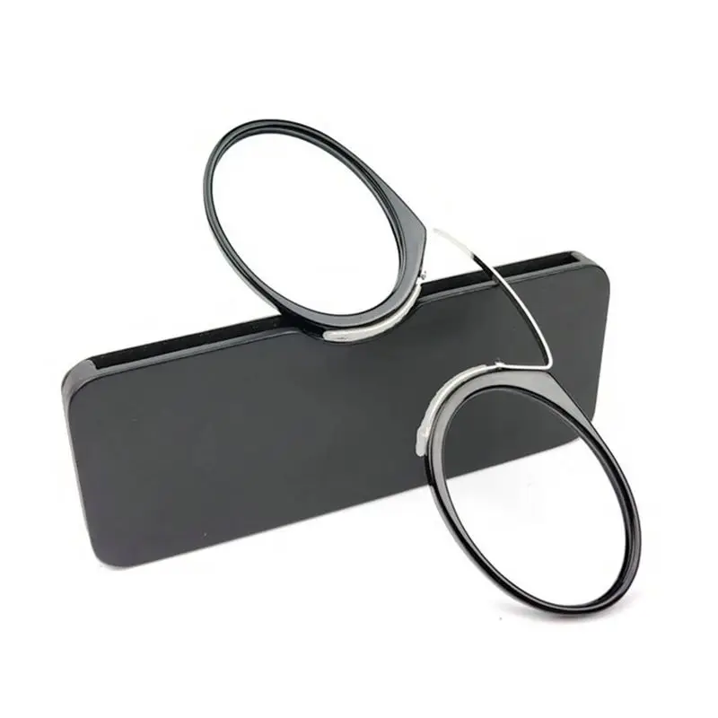 4 Stück tragbare Lesebrillen mit Clip-Nasenbügel für Herren, ultraleicht, ultradünn, presbyopische Brillen mit Original-Etui 1,0 1,5 – Detail 12
