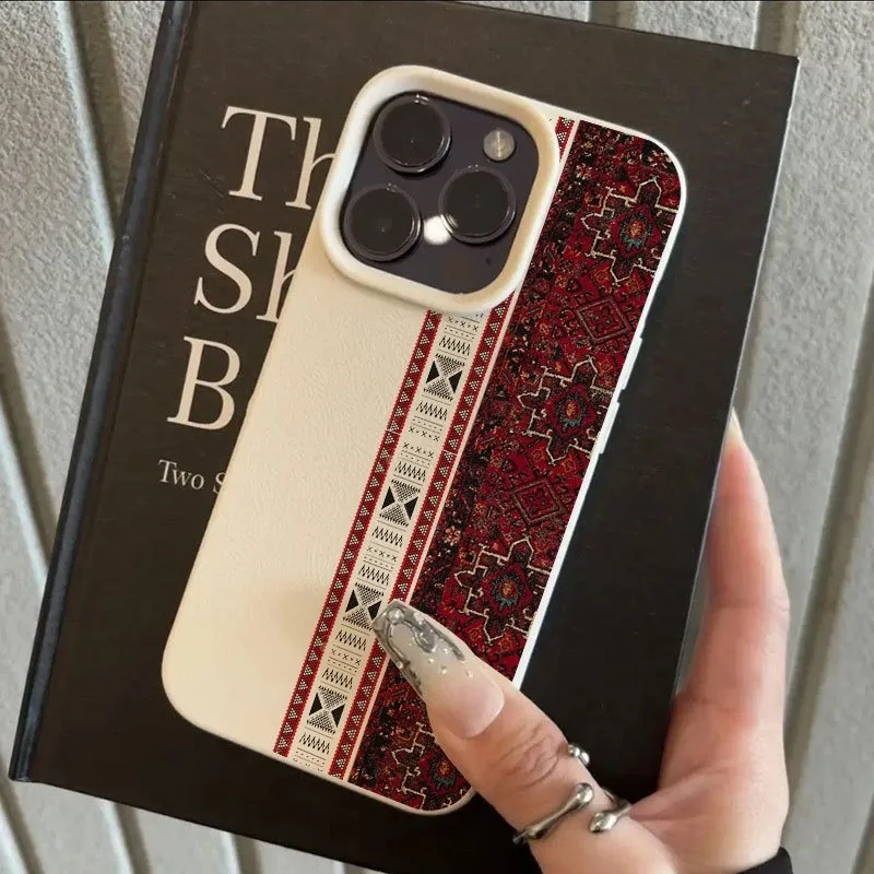 Red Carpet Pattern Lychee Texture Phone Case For iPhone 17 Pro Max 11 12 13 14 15 16 Pro 17Air 15 14 Plus X XS XR 16E Soft Cover - view 4