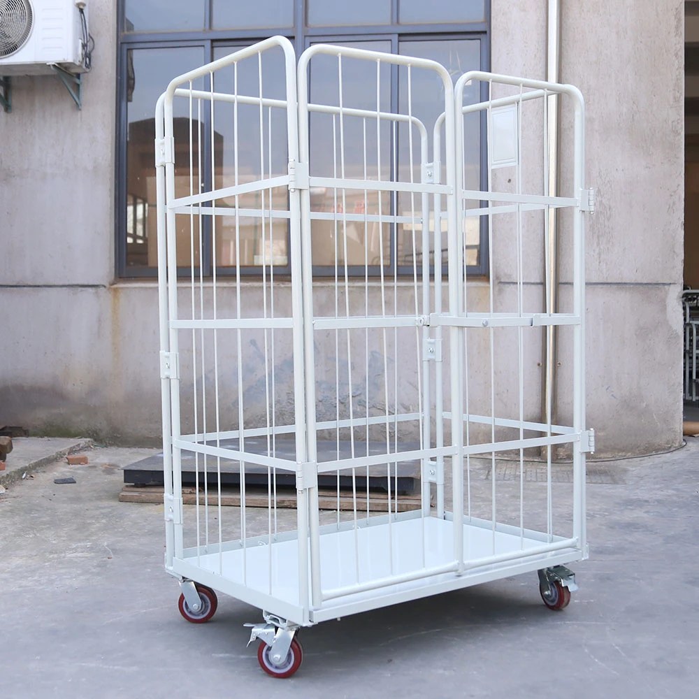 Metal Tool Cart Folding Door Trolley All Metal Rolling Trolley With Wheel