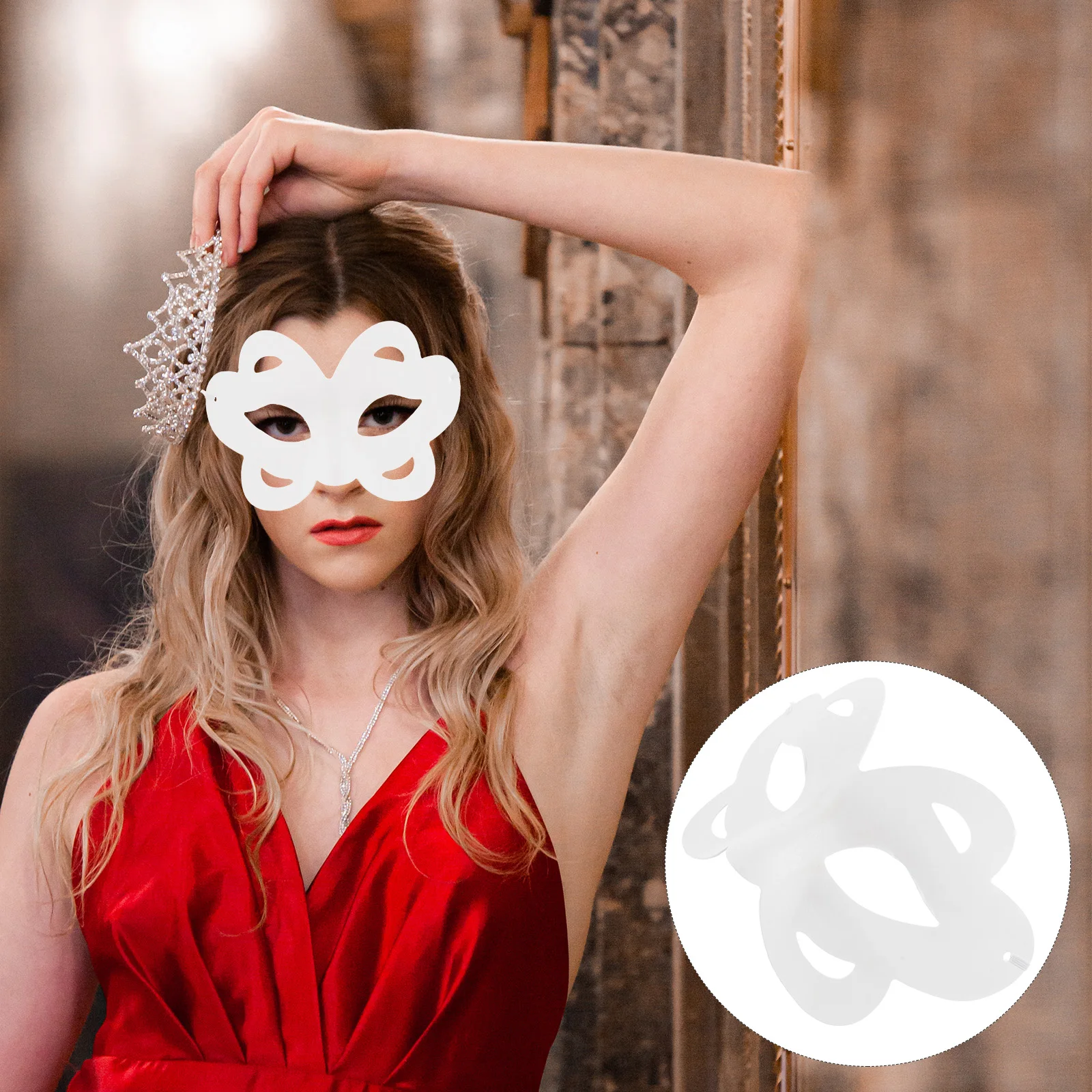 

6 Pcs Butterfly Mask Halloween White Blank Masks Cosplay Masquerade Pulp for Diy Child Paint